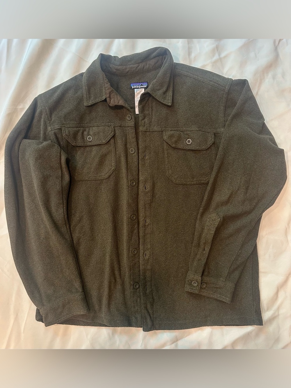 Patagonia Men’s Olive Green Fleece Shirt Jacket